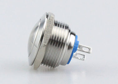 Ball Head Stainless Steel Push Button Switch Pemasangan Panel 19mm Biasanya Terbuka