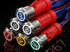 Saklar Tombol Tekan Laut 19mm 20A 12v 24v 316L Bahan 1NO