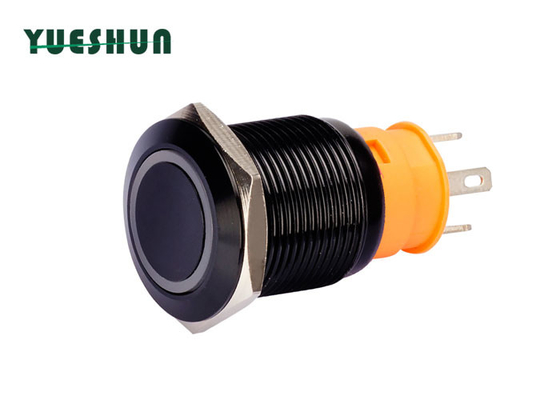 Ip67 19mm Illuminated Latching Push Button Switch Arus 20A untuk kapal laut