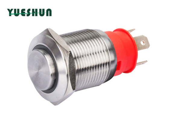 perlindungan tahan air 24V Push Button light Switch metal 19mm Panel Mount
