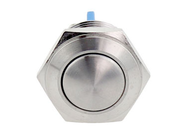 Metal Anti Vandal Push Button Switch 16mm Bola Kepala Bulat Normal Terbuka Tahan Air