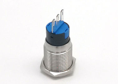 16mm Anti Vandal Push Button Switch Kepala Bulat 3 Pin Terminal Bel Pintu