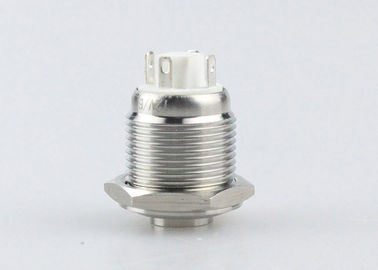 12 Volt LED Stainless Steel Push Button Switch 16mm Panel Mount Jenis Cincin Kepala Tinggi