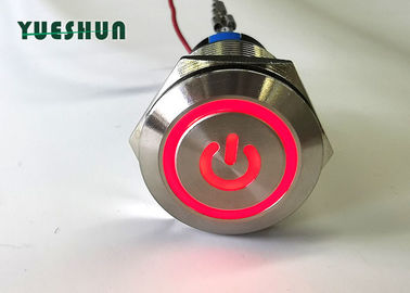 Angle Eye Illuminated Push Button Light Switch 19mm Tahan Air OEM ODM Tersedia