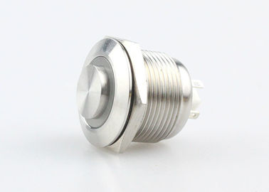 IP67 Miniatur Illuminated Push Button Switch Tubuh Stainless Steel Efisiensi Daya Tinggi