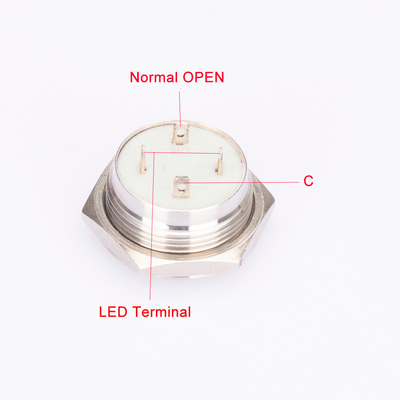 Ip67 Metal Ultra Body Push Button Switch Led Illuminated Waterproof Untuk Industri